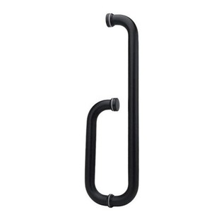 Manija de puerta corrediza en forma de L de acero inoxidable Huahu para dormitorio, baño y ducha - Product Image 1