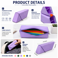 Estuche de Lápices con Cierre de Diamantes, Impresión UV, Diseño Novedoso, Doble Uso para Escuela y Oficina, Bolsa de Almacenamiento de Papelería