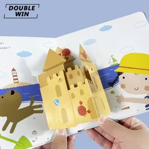 Libro de dibujos animados 3d para niños, diseño personalizado