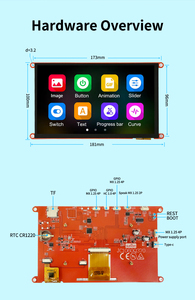 Pantalla HMI Guition de 7.0 Pulgadas y 1024x600 |   IPS capacitivo/sin función táctil, 400MHz, software editable, compatible con LVGL, pantalla HMI Guition de 7 pulgadas W882 - Product Image 6