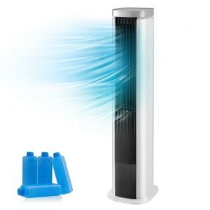 Portable Evaporative Air Cooler With Timer For On The Go Cooling White Plastic Freestanding USB Powered - Product Image 2