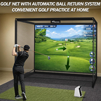 Équipement d'entraînement de golf Podiyeen, simulateur de golf, kit d'enclos intérieur avec écran d'impact HD, cage d'entraînement à domicile, poteaux en acier