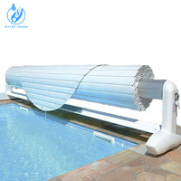 Precio de fábrica Rígido PC Slat Retráctil Automático Seguridad Piscina Cubierta Eléctrica con Control Remoto