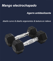 Équipement de fitness pour la musculation : Ensemble d'haltères hexagonales en caoutchouc de 12,5 kg à 50 kg en fonte, en gros