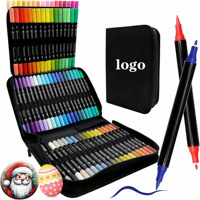 Marqueurs de peinture acrylique MQcolors, 72 couleurs, pointe pinceau, pointe fine, pour peinture sur pierre, papier, citrouille, bois, toile, céramique