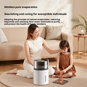 เครื่องเพิ่มความชื้นแบบไร้หมอกพร้อมประจุออกซิเจนลบเพื่อการฟอกอากาศและความชื้น เครื่องเพิ่มความชื้นแบบตั้งโต๊ะสำหรับห้องนอน - Product Image 2