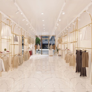 Clothing Store Fixtures & Interior Design: Custom Fashion Retail Display Shelves for Boutique Shop Fitting - Product Image 2