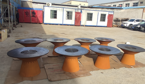 Table ronde en acier Corten rouge rouille Style acier au carbone <span class=keywords><strong>de</strong></span> haute qualité BBQ foyer <span class=keywords><strong>jardin</strong></span> extérieur <span class=keywords><strong>Barbecue</strong></span> gril <span class=keywords><strong>cheminée</strong></span> - Product Image 4