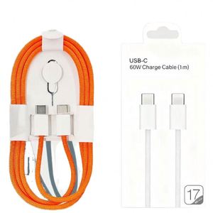 Cable de Carga Rápida Trenzado USB-C a Tipo-C de 60W 3A, Cobre Puro de 1m para iPhone 15/16/17 Pro Max Camera - Product Image 1