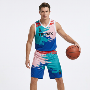 Tenues d'équipe de basketball personnalisées pour hommes et femmes, kits imprimés par sublimation, anti-bactériens, séchage rapide, tailles adaptées, vente en gros - Product Image 2