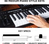 Controlador de Teclado Semipesado de 88 Teclas M-AUDIO Keystation 88 MK3, USB, Sintetizadores Virtuales Completos, DAW