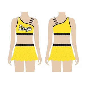 Dye Sublimatie Cheer & Dance Praktijk Uniform Voor Kinderen Atletiek Sportkleding