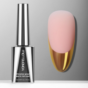 YOKEFELLOW GleamTap Top Coat Mat Anti-Reflet 15ml, Gel UV Sans Résidu, Finition Mate Résistante à la Poudre pour Nail Art Isolé - Product Image 1