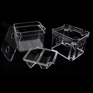 Caja de plástico transparente para acuario, recipiente de cría de peces acrílico, <span class=keywords><strong>doble</strong></span> Guppies, incubadora de incubar, aislamiento para el hogar - Product Image 5