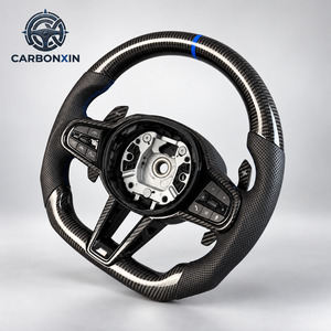 Volant sport personnalisé avec revêtement en cuir/fibre de carbone, 40 mm, Plug & Play pour GR Supra A90 A91 MK5 - Product Image 1