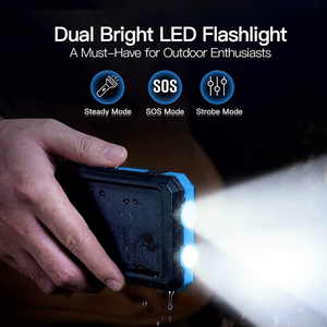 Banco de Energía Solar de 20000mAh con Entrada Dual USB y Tipo-C, Diseño Impermeable, Puede Cargar 2 Dispositivos Simultáneamente, Fuente de Alimentación para Exteriores - Product Image 3
