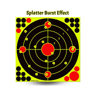 Pegatinas Adhesivas Mate para Tiro al Blanco con Efecto de Impacto Fluorescente Amarillo para Práctica de Tiro con Pistola de Perdigones BB y Rifle