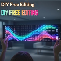 Écran LED flexible noir auto-adhésif, taille 898, résolution 720x480, interface USB pour montage en véhicule