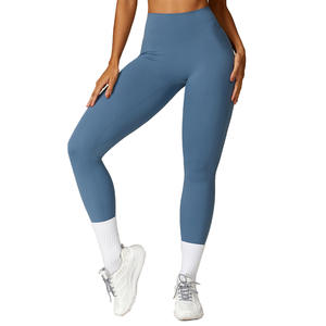 ขายส่งที่กําหนดเองเอวสูงกีฬาออกกําลังกายกางเกงโยคะเลกกิ้งสําหรับผู้หญิงนุ่มโพลีเอสเตอร์วิ่งแข็งยิมเลกกิ้งออกกําลังกาย - Product Image 6