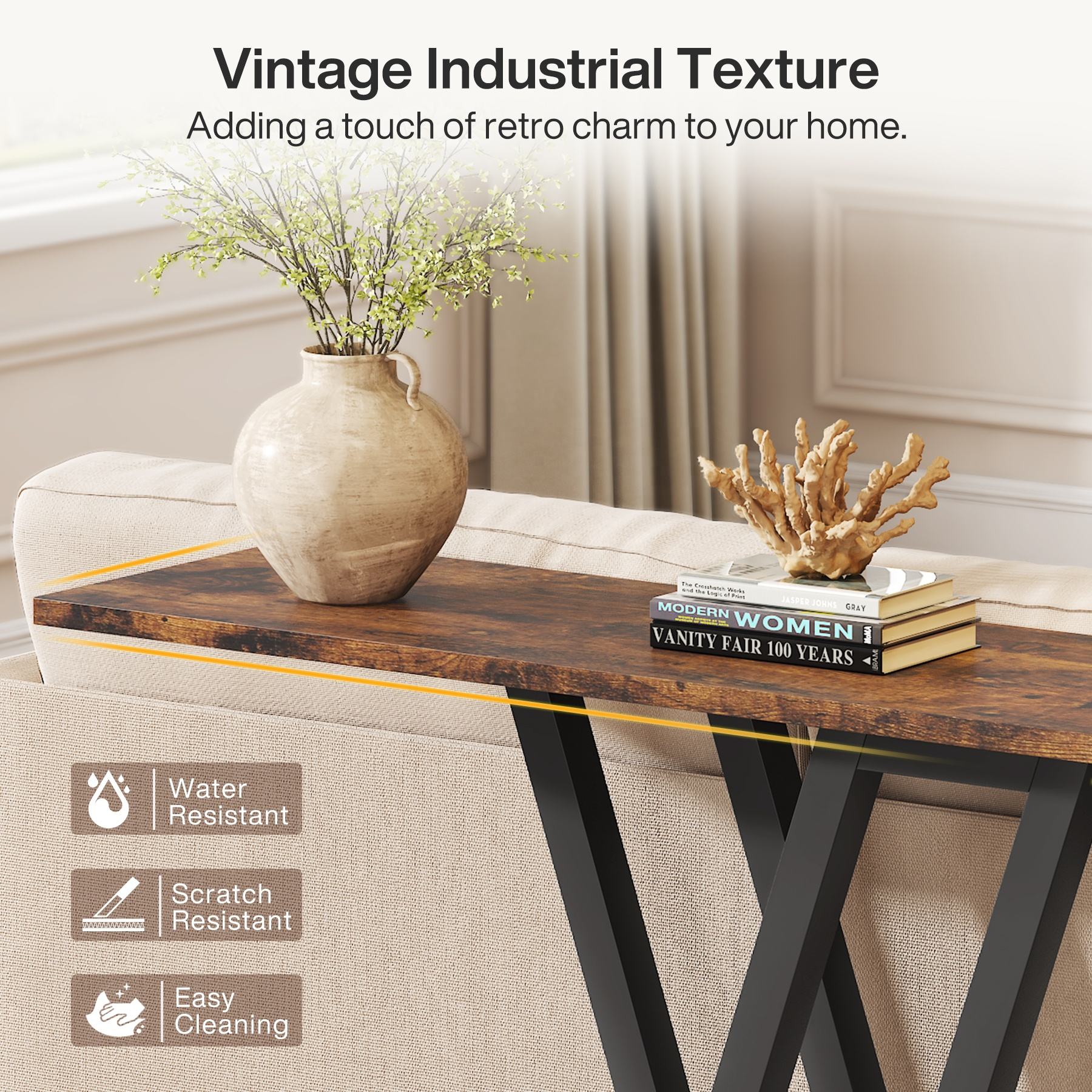 Tribesigns Grey consolle tavolo industriale caldo di vendita