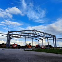 Hangar de construction en acier léger de conception moderne de haute qualité, hangars industriels préfabriqués, galvanisation à chaud, 1 an