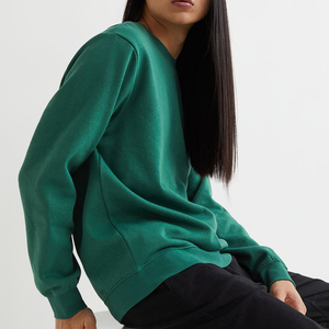 Vente en gros de sweats à capuche unisexes brodés verts tendance de qualité supérieure 51% coton 49% polyester tissé LOGO personnalisé - Product Image 4