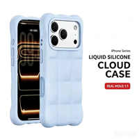 Coque de téléphone souple antichoc en silicone liquide Puff Cloud, design sportif, pour iPhone 18 17 Pro, vente en gros