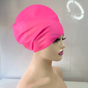 <span class=keywords><strong>Bonnet</strong></span> <span class=keywords><strong>de</strong></span> <span class=keywords><strong>bain</strong></span> en silicone imperméable à grandes têtes avec logo personnalisé pour dreadlocks bouclés tisse des tresses - Product Image 3
