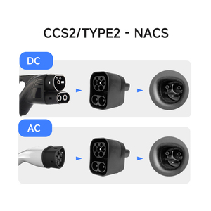 หัวต่อชาร์จเร็ว 250A 1000V สำหรับรถยนต์พลังงานใหม่ พร้อมอะแดปเตอร์ CCS2 เป็น NACS  กันน้ำระดับ IP54 ทำจากทองแดง - Product Image 2