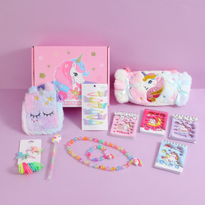 Nouveaux jouets <span class=keywords><strong>licorne</strong></span> 2026 pour filles, coffret cadeau d'anniversaire avec papeterie, journal en peluche avec cadenas, couverture lumineuse, masque pour les yeux, <span class=keywords><strong>sac</strong></span> bandoulière - Product Image 3