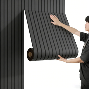 ผนังวอลเปเปอร์ลายไม้ 3 มิติ สีเทา กันน้ำ ยี่ห้อ ORON DECO แบบลอกติดเอง วัสดุไวนิล สำหรับห้องนอน ขนาด 60 ซม. - Product Image 1