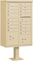 Boîte aux lettres commerciale à 16 compartiments, unité de boîte aux lettres en colonne avec accès autorisé, boîte aux lettres métallique pour appartements et complexes de bureaux