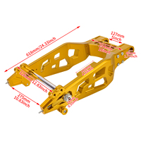 Bras oscillant arrière de moto en alliage d'aluminium forgé, style squelette, léger, pour Harley Touring 2009-2025