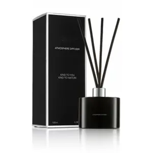 Mescente wholesale private label luxury black home aroma reed diffuser with box