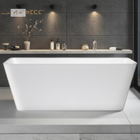 Baignoire autoportante en acrylique de haute qualité égouttoir Design moderne emballage empilé prix modéré pour application hôtelière