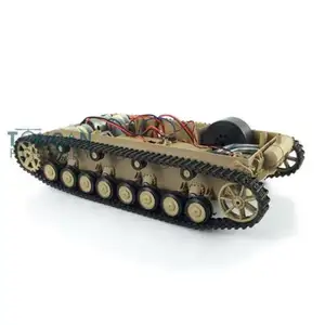 Mainan luar ruangan 1/16 HENG panjang Jerman Panzer IV F RC Tank 3858 Chassis dengan plastik trek roda Toucan suku cadang TH00274-ali6