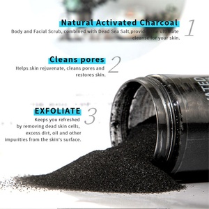 Gommage au charbon actif OEM, nettoyage en profondeur du corps et du visage, exfoliant, éliminateur de points noirs, gommage <span class=keywords><strong>d</strong></span>étoxifiant pour peaux grasses, marque privée - Product Image 6