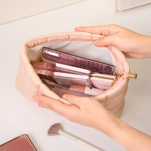 <span class=keywords><strong>Borsa</strong></span> per il Trucco Personalizzata da <span class=keywords><strong>Donna</strong></span>, Grande Capacità, Imbottita, in Nylon Impermeabile, con Manico Morbido e Cerniera Organizzatrice - Product Image 3