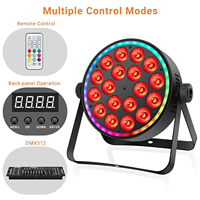 4 Projecteurs de Scène LED IP65 200W, 18 LED RGBW, Éclairage Par Can, Coque Métallique, DMX512, Activation Sonore, Télécommande DJ