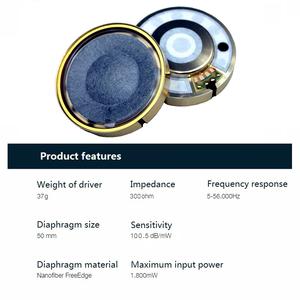 Controlador de auriculares hifi de alta calidad, 50mm, Ohm, marco de aluminio de Metal, alto nivel de ajuste, diafragma con imán de neodimio N52 - Product Image 4