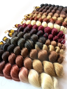 Cabello Sintético para Trenzas, Color Ombre, Ondulado Suelto, Cabello de Ganchillo de 14 Pulgadas, Rizado y Voluminoso, Rizos Franceses Cortos y Sueltos - Product Image 3