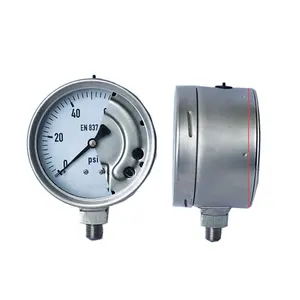 4"stainless steel laser pressure gauge with anti-explosion plug