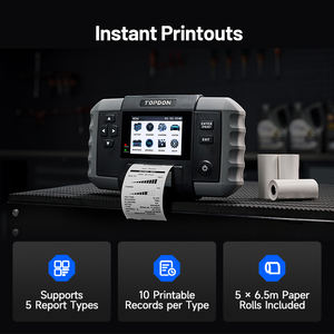 TOPDON BT600 Plus รองรับการทดสอบความต้านทานหลายประเภท พร้อมการพิมพ์ผลลัพธ์ความร้อนทันที เครื่องทดสอบแบตเตอรี่รถยนต์ 6V 12V 24V - Product Image 4