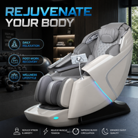Fauteuil de massage électrique à double rail avec commande vocale et chauffage infrarouge pour le soulagement des douleurs dorsales chroniques – Soins de santé