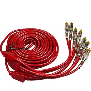 Car Audio RCA <b>Cable</b> Shielded Stereo RCA Audio Interconnect <b>Cable</b> Nickel Plated Connector <b>For</b> Car Amplifier Stereo System - Product Image 1