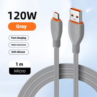 Cable de Carga Rápida Magnético USB-C de 120W 3A, Conductor de Cobre Puro con Silicona Ultrasuave para S24/S23, para 14/13