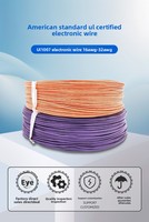 Fil isolé en PVC QZ Qin Zheng UL1007 20 AWG, cuivre étamé, câble ignifuge, équipement d'automatisation ULCQC, ligne interne, ROHS