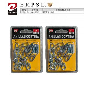 Anillas Cortina 25Pcs Metal Curtain Hooks For Window Drapes - Product Image 1