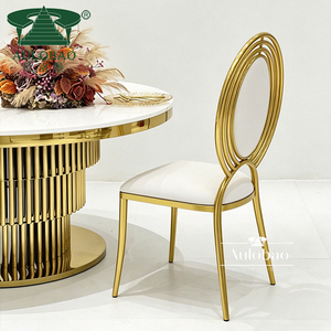 Wholesale <b>Round</b> Back Dining Stainless Steel Wedding Luxury Event <b>Chair</b> - Product Image 3