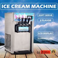 Vevor Chine UE Entrepôt Commercial Trois Saveur Commerciale Machine à Crème Glacée Congelée 110V